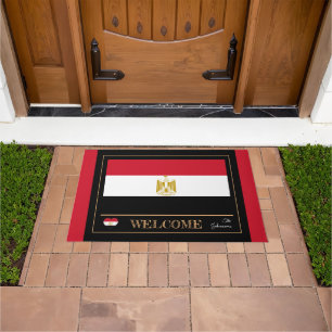 Paillasson Egypte et Egypte Flag house matelas / sports Bienv