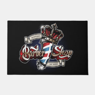 Paillasson Élégant Barbershop Crown Personnalisez 24" x 36"