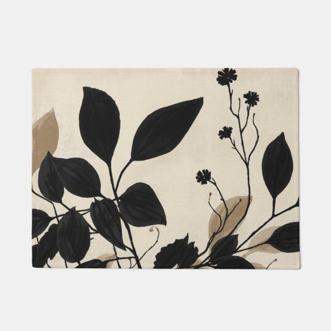 Paillasson Elegant Botanical Leaf Area Rug (Devant)