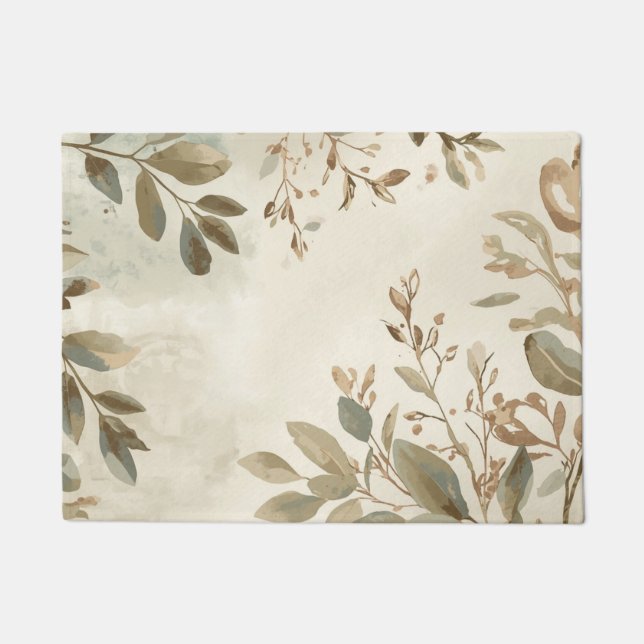 Paillasson Elegant Botanical Leaf Area Rug (Devant)
