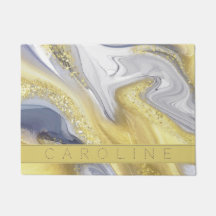 Elégant jaune gris or marbre Nom de l'effet