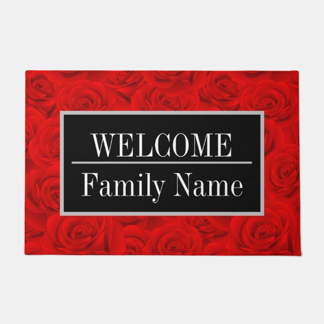 Paillasson Élégant Moderne Vintage tendance Floral (Devant)