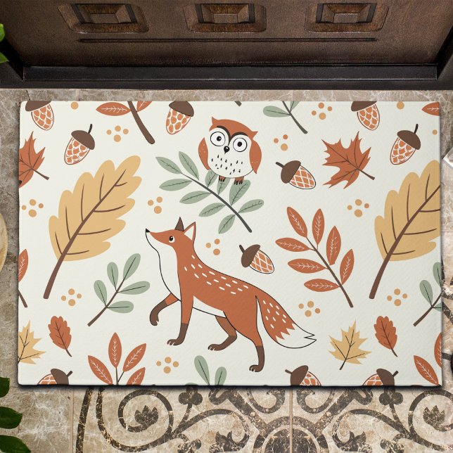 Paillasson Élégant Motif d'automne scandinave (Créateur téléchargé)
