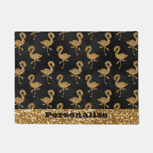 Paillasson Elégant Parties scintillant or Flamingo Pattern Sp