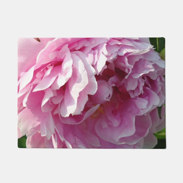 Paillasson Elégant romantique fleurs rose rose fleurs Peonies (Devant)