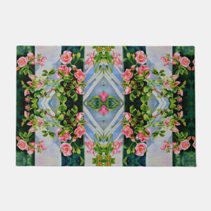Paillasson Elégante aquarelle rose rose rose floral roses ros