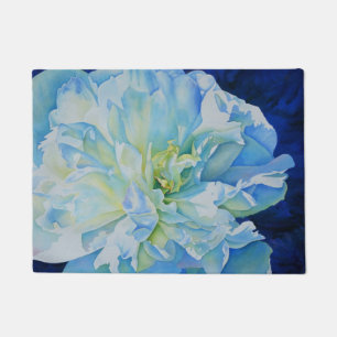 Paillasson Elégante couleur bleue turquoise florale