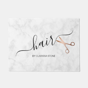 Paillasson Elégante coupe-cheveux rose d'or