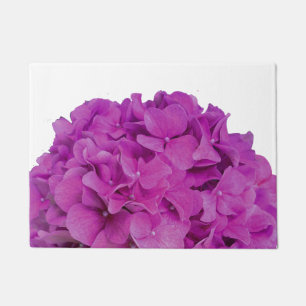 Paillasson Elégante magenta rose hydrangée florale roses