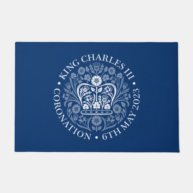 Paillasson Emblème de couronnement du roi Charles III, souven (Devant)
