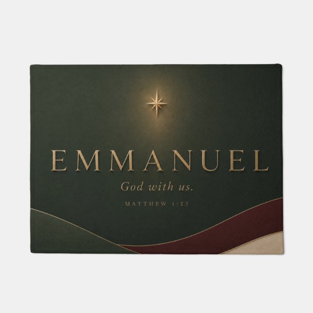 Paillasson EMMANUEL | Matthieu 1:23 Chrétien  (Devant)