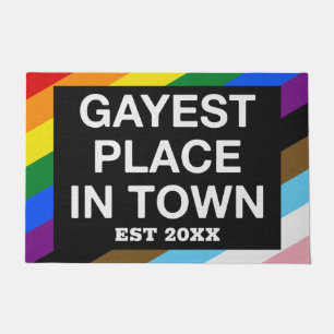 Paillasson Endroit le plus gay de la ville Fierté gay LGBT Ar