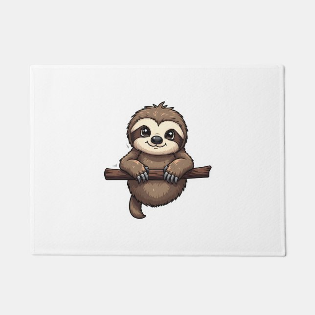 Paillasson Engraved Sloth Tee Vintage Animal Art (2) (Devant)