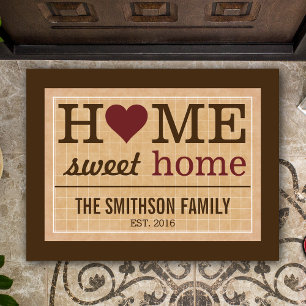 Paillasson Enseigne de bienvenue personnalisée Maison Douce M