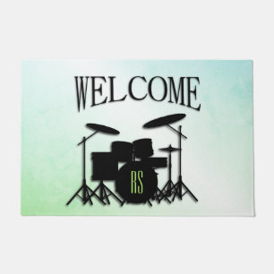 Paillasson Ensemble de tambour monogramme vert