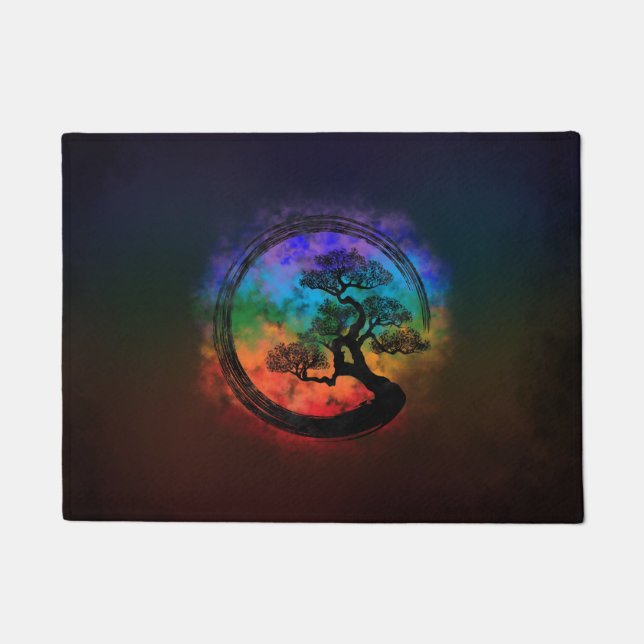 Paillasson Enso Zen Circle et Bonsai Tree Nebula (Devant)