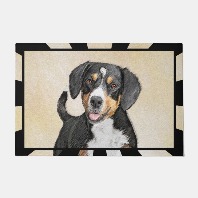 Paillasson Entlebucher Mountain Dog Peinture - Art original (Devant)