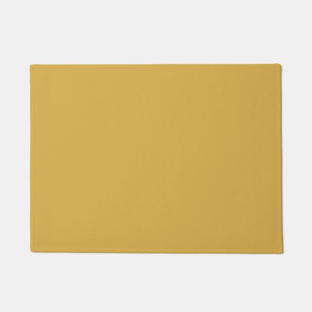 Paillasson Epicé moutarde Jaune couleur solide Impression, Vi (Devant)