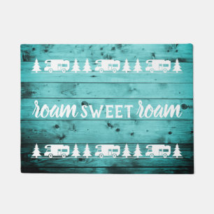 Paillasson Errez le bonbon errent le bois vintage de Teal de