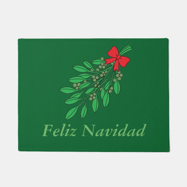 Paillasson Espagnol personnalisable Feliz Navidad (Devant)