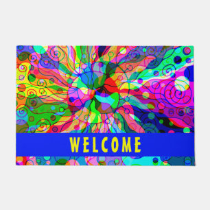 Paillasson Esquisse Imaginaire Art - Neon Abstrait Maj 1