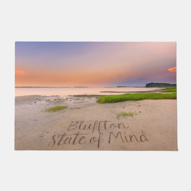 Paillasson État d'esprit de Bluffton Écrit dans le sable Plag (Devant)