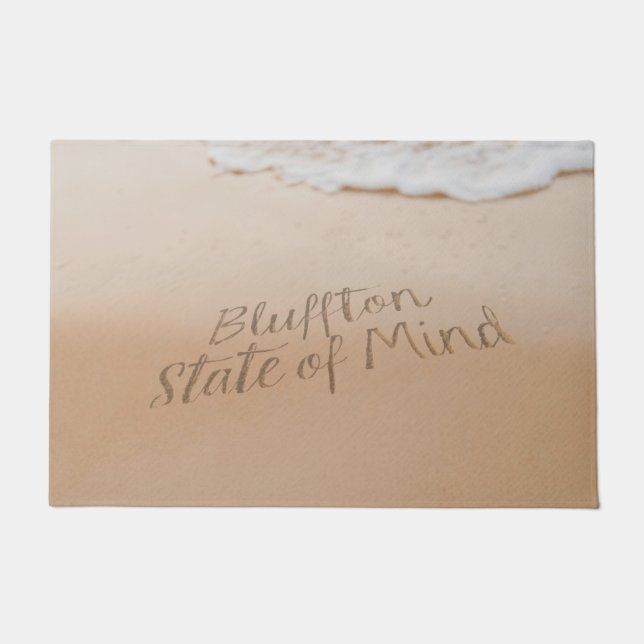 Paillasson État d'esprit de Bluffton Écrit dans le sable Plag (Devant)