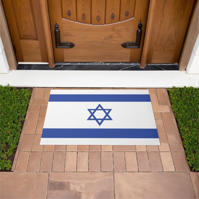 Paillasson Etat d'Israël Drapeau, Étoile de David Juifs (De plein air)