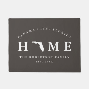 Paillasson État gris et blanc de Floride Carte Mat, mat de po