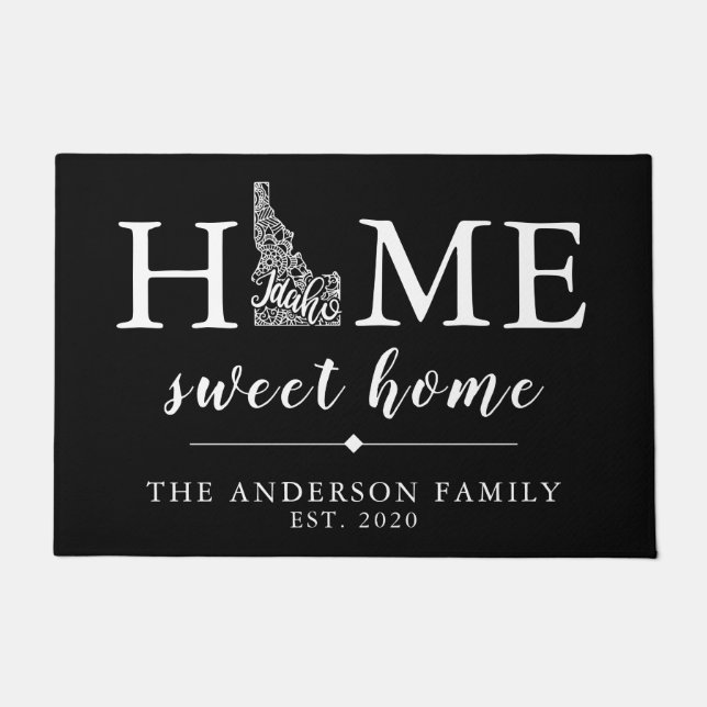 Paillasson État personnalisé IDAHO couleur modifiable (Devant)