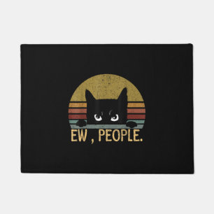 Paillasson Ew, Personnes Chat Noir Vintage Retro - Chat Drôle