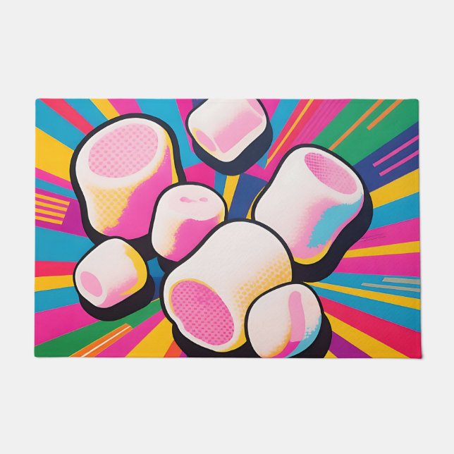 Paillasson Explosion de guimauve Pop Art (Devant)