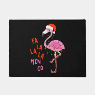 Paillasson Fa La La La Mingo Flamant rose Pour Noël Noël