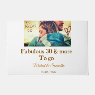 Paillasson Fabulos 30 ans anniversaire ajouter nom photo date