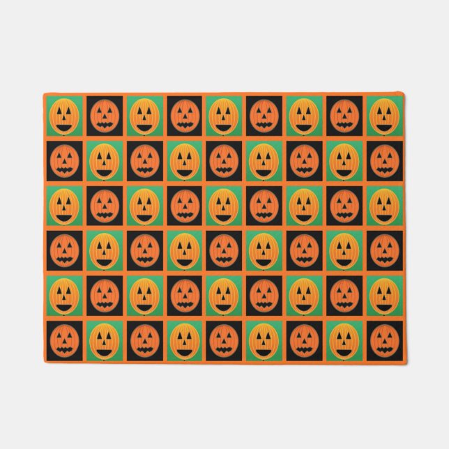 Paillasson Face citrouille Halloween (Devant)