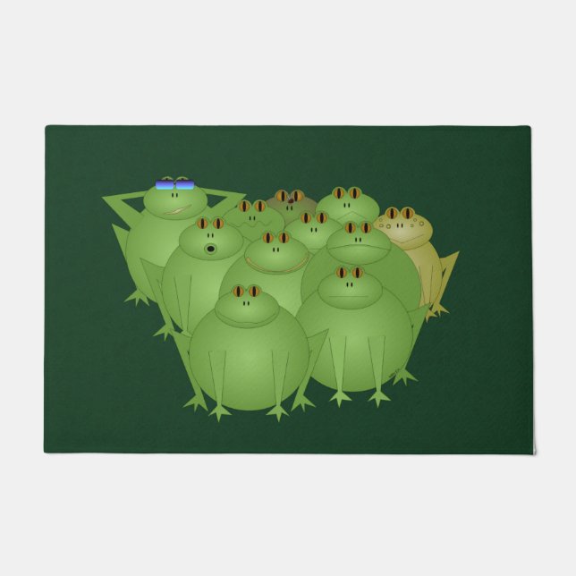 Paillasson Fâcheuse grenouille Porte Mat (Devant)