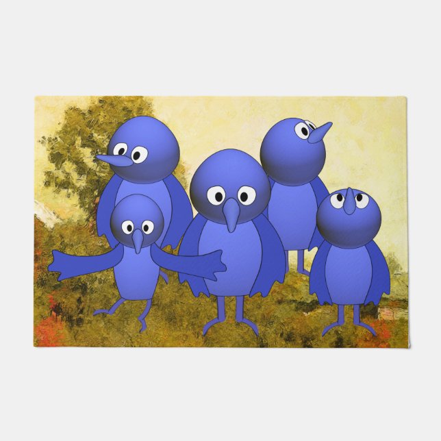 Paillasson Famille Blue Birds (Devant)