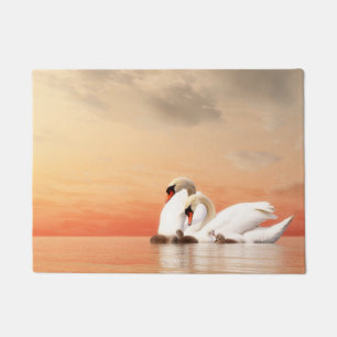Paillasson Famille de cygne
