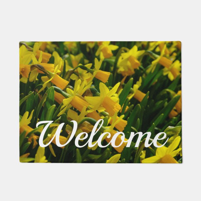 Paillasson Famille De Daffodils Bienvenue Doormat (Devant)