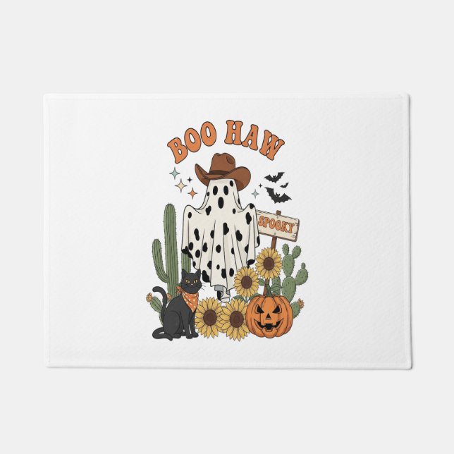 Paillasson Fantôme de vaches Occidental-Amusant Halloween (Devant)