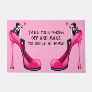 Paillasson Fashion Diva à Stiletto - Rose