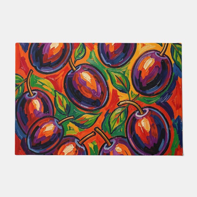 Paillasson Fauviste de prune vibrant  (Devant)