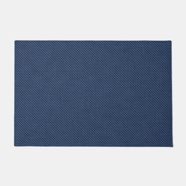 Paillasson Faux Blue Jeans Fabric Doormat (Devant)