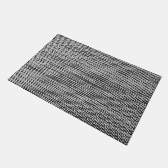 Paillasson Faux Grey Tissu Porte Mat (Incliné)