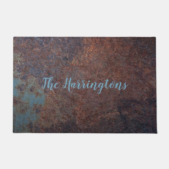 Paillasson Faux Rusty Metal sur mesure (Devant)