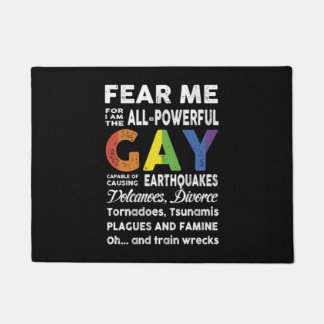 Paillasson Fear Me I Am Gay lgbt drapeau cadeau lgbt