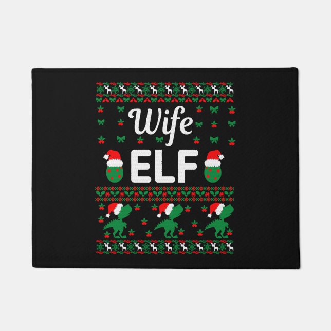 Paillasson femme elf noël laide pull (Devant)