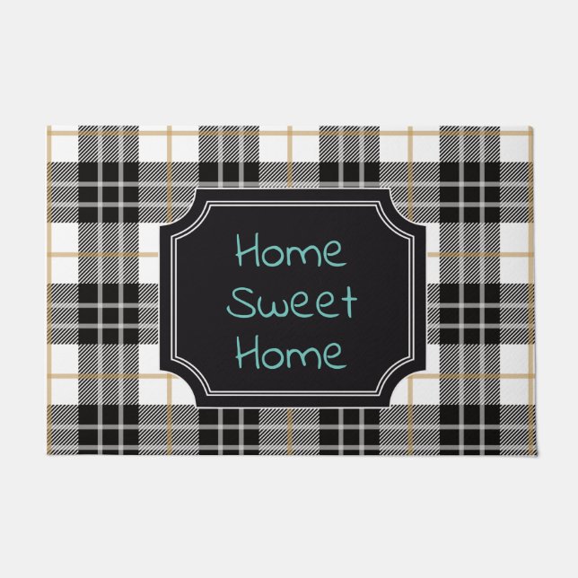 Paillasson Ferme, Buffalo Check, Plaid Farmhouse Doormat (Devant)