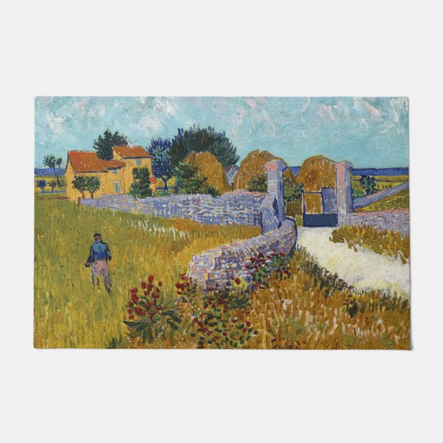 Paillasson Ferme en Provence (1888) par Vincent Van Gogh (Devant)