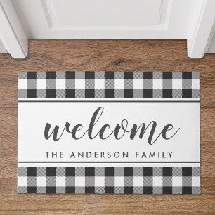 Paillasson Ferme moderne Buffle noir Plaid Accueil